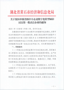 黃石市(shì)經信局關于組織申報省級中小(xiǎo)企業數字化轉型城(chéng)市(shì)試點第一(yī)批試點企業的